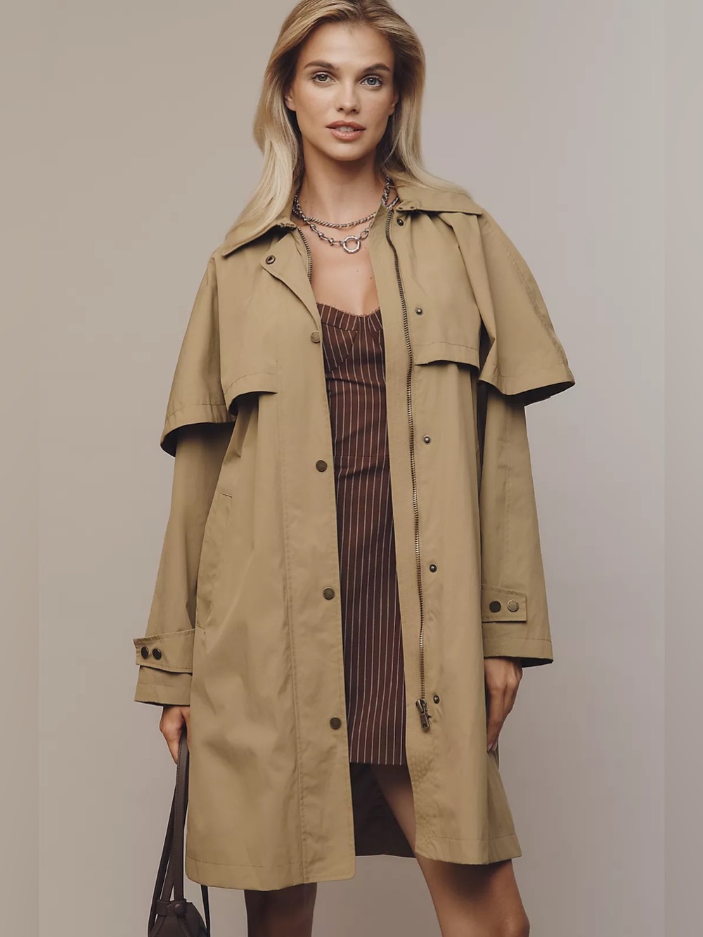 Avec Les Filles Hooded Cape Raincoat